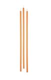 Cereria di Giorgio Risthò Konische kaarsen voor kandelaars, paraffinewas, oranje, 2,2 x 25 cm