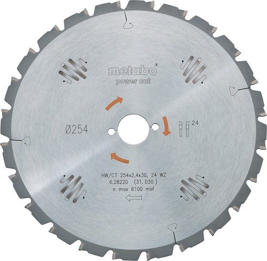 Metabo - zaagblad "power cut wood - professional" 450 mm