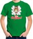 Bellatio Decorations Fout Kerstshirt Merry Christmas groen voor kinderen
