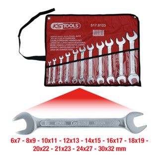 KS Tools CLASSIC dubbele steeksleutelset - 11-delig