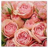 Homéa 20 Papieren Servetten 3-Laags 33x33cm Roze Rozen