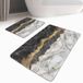 Boraboi® Tapis de bain antidérapant set de 2 pièces - Tapis de bain 60x100cm et 50x60cm (Noir, Gris, Or)