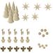 Décopatch NOZ099O Knutselset met 35 dragers (7x5 gesorteerd) van papier-maché om te versieren, Kerstmis, 1 set