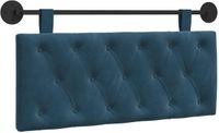 vidaXL - Hangend - hoofdbord - Blauw - Fluweel