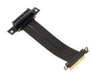 KALEA-INFORMATIQUE Riser PCI Express Gen 4.0 uitbreidingslint, één PCIe x4 mannelijke poort naar één vrouwelijke poort, met 64 GT/s bandbreedte