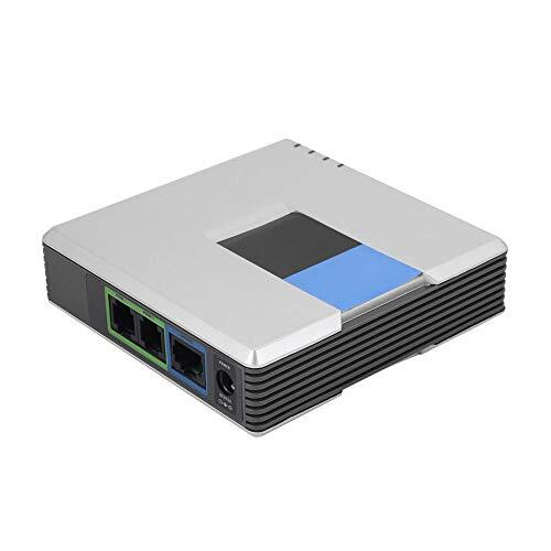 VBESTLIFE Internettelefoonadapter, Linksys VoIP-gateway met 2 poorten voor de stem op IP, telefoonadapter voor Linksys PAP2T (EU)