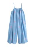 Next Meisjes Playsuit met Bandjes Blauw Denim Dierenprint Katoen Maat 122