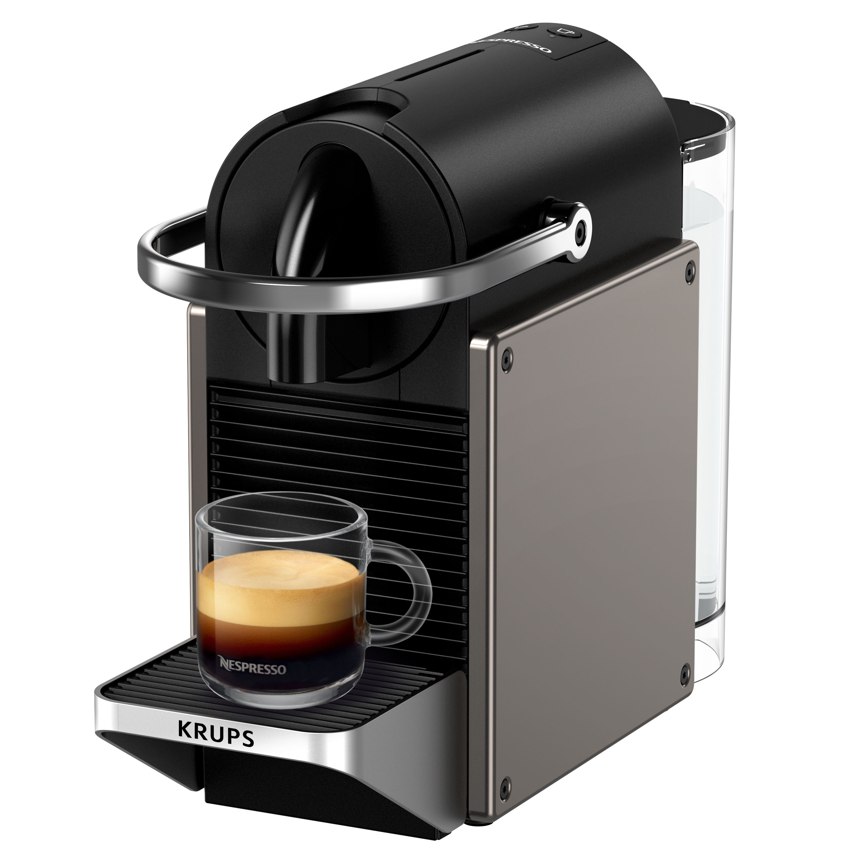 Krups Pixie XN306T Nespresso Capsule Coffee Machine - Titan