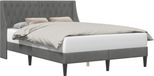 vidaXL Bedframe met hoofdeinde, donkergrijs, 120 x 200 cm, fluweel