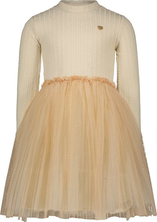 Le Chic Jurk SMART C408-5824 - Meisjes - Maat 122/128 - Dreamy Creamy