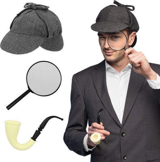 Boland Detective Set - Unisex - Agent - Inspecteur - Themafeest - Carnaval - Multi