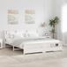 Maison Exclusive - Lit cadre avec étagère, blanc, 180 x 200 cm, bois de pin massif