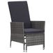 VidaXL Chaise de jardin anthracite Polyester, polyrotin, acier