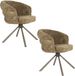 Housecraft Living Marjolein Eetkamerstoelen Armleuning Groen - Set van 2