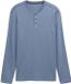 Tom Tailor Henley shirt en coton à manches longues Gravel Grey