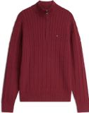 Tommy Hilfiger Heren Gebreide Trui Bordeaux Rood XL