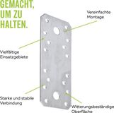 Alberts 849368 verbindingsplaat | sendzimir verzinkt | 50 x 14 mm | set van 100