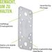 Alberts 849368 verbindingsplaat | sendzimir verzinkt | 50 x 14 mm | set van 100