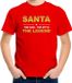 Bellatio Decorations Santa t-shirt / the man / the myth / the legend rood voor kinderen - Kerst kleding / Christmas outfit 158/164
