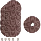 HIMRY® KXD7000 Randbescherming, L-vormig schuimkussen, extra verdikt, spons-tafelrandkussen, hoekkussen, randbescherming, anti-botsing, baby- en kinderen, bruin, 10 x 50 m