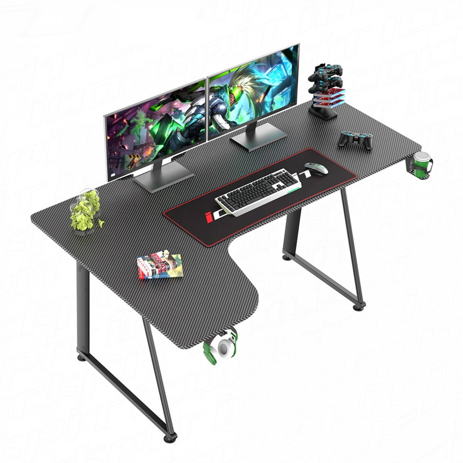 vdd bureau game hugo - l vormig hoekbureau - 160 cm x 60 cm