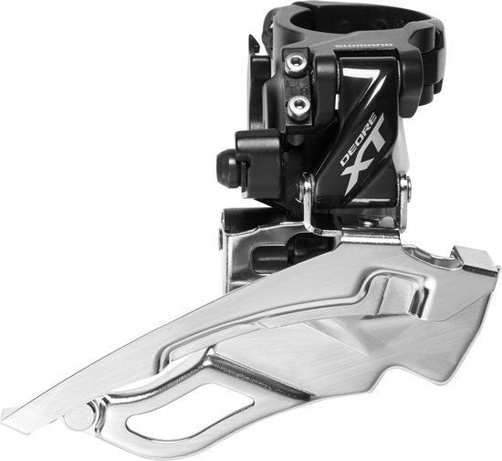 Shimano Deore XT Trekking FD-T8000 Voorderailleur klem hoog 3 x 10 Down Swing zwart