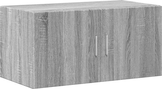 vidaXL Wandkast 80x42,5x40 cm bewerkt hout grijs sonoma eikenkleurig