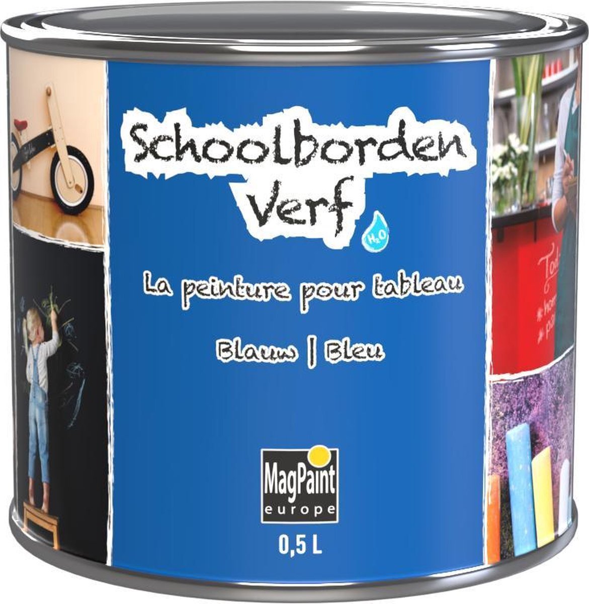 Magpaint Schoolbordenverf Blauw - 500ml - Hoge kwaliteit