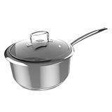 Cecotec Polka Classy 16 pot - Ø 16 cm - 1,3 l - RVS 18/10 - anti-aanbaklaag - glazen deksel