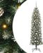 Prolenta Maison Exclusive Kunstkerstboom, slank model, groen en wit, 180 cm