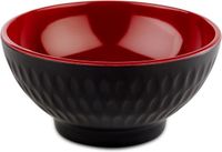 APS-schaal APS Melamine schaal Asia Plus - ø9.5xh4.5 cm - Zwart/Rood - Set van 4 stuks