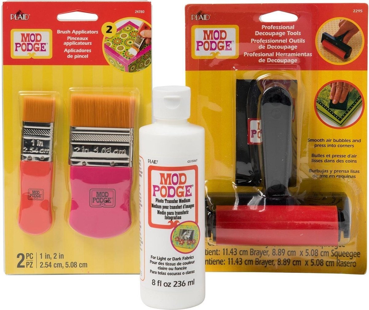 Mod Podge Photo transfer Kit - Brushes en Decoupage Tools en Medium - 5 stuks