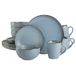 Gibson Home Rockaway Rond Aardewerk Servies Set, Service voor 4 (16 stuks), Mat Blauw