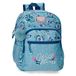 Movom Wild Flowers schoolrugzak, aanpasbaar, blauw, 30 x 38 x 12 cm, polyester, 13,68 l
