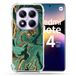 Cokitec Versterkte hoes voor Xiaomi Redmi Note 14 Pro 5G, groene marmeren textuur