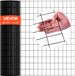 Vevor Elektrische Omheining, 91 Cm X 7,62 M, Maaswijdte 5,08 X 7,62 Cm, φ1,52 Mm Gegalvaniseerd Staaldraadhek voor Kippen, Konijnen, Vinylgecoate Veeomheining voor Dierenverblijven, Kooidraad, Tuinhekken