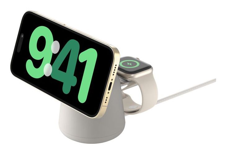 Belkin BoostCharge Pro Draadloze Oplader - Beige - Qi2 - Snel Opladen