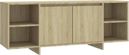 vidaXL Tv-meubel 130x35x50 cm bewerkt hout sonoma eikenkleurig