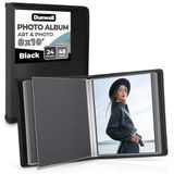 Dunwell 8 x 10 fotoalbumband - (zwart, 1 stuk), 24 vakken gebonden presentatieboek, toont 48 pagina's van 8 x 10 inch fotografie of kunstwerken, presentatiemap met bladbeschermers voor 8 x 10 foto's