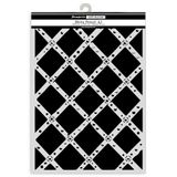 Stamperia A3 Diamond Grid Pattern Thick Stencil for Scrapbooks, Albums, Cards, Bullet Journals, and More