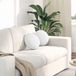 VidaXL Coussin d'assise 2 pièces tissu blanc ø30 x 13 cm