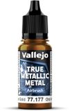 Vallejo Hobbyverf Acrylverf - 77177 True Metallic Metal - Airbrush - Arkanisch Goud - Acryl - Verf flesje - 1x 18 ml