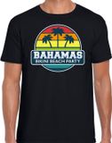 Bellatio Decorations Bahamas Zomer T-shirt / Shirt Bahamas Bikini Beach Party voor Heren - Zwart - Bahamas Beach Party Outfit / Vakantie Kleding / Strandfeest Shirt XL