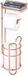 Uniqoos Porte-rouleau de papier toilette Autoportant avec espace de rangement - Métal - Or rose
