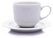 Thun 1794 Tasse à café avec soucoupe, Porcelaine tchèque, 165 ml, Opal, blanc, Thun