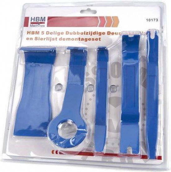 HBM 5 Delige Dubbelzijdige Deurbekleding en Sierlijst demontageset