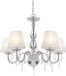 lux.pro Kroonluchter 5-armig Isabelle chroom, wit