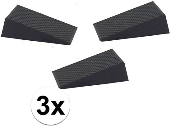 Ben Tools Deurstopper - 3 Stuks - Zwart - Rubber & Kunststof
