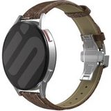 Strap-it Samsung Bracelet cuir luxe Samsung Galaxy Watch Active (marron foncé)