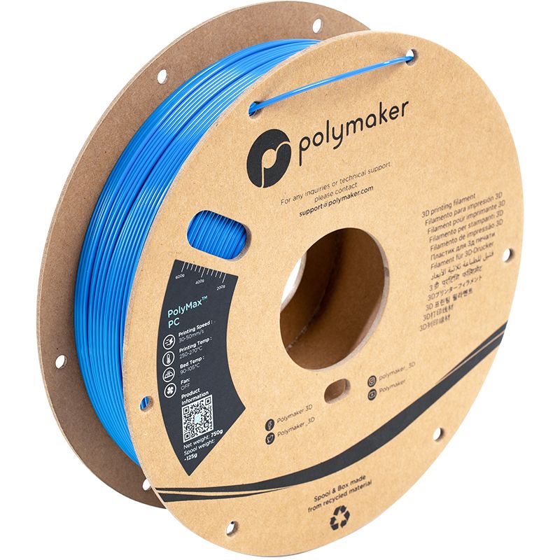 Polymaker PC Filament - Polycarbonate (PC) - Blue - 1.75mm - 750g